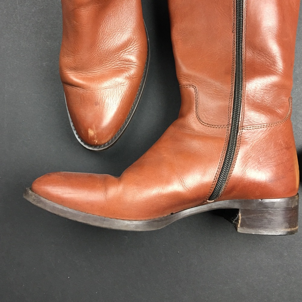 Triver Flight Brown Leather Riding Boots - Picture 4 of 8